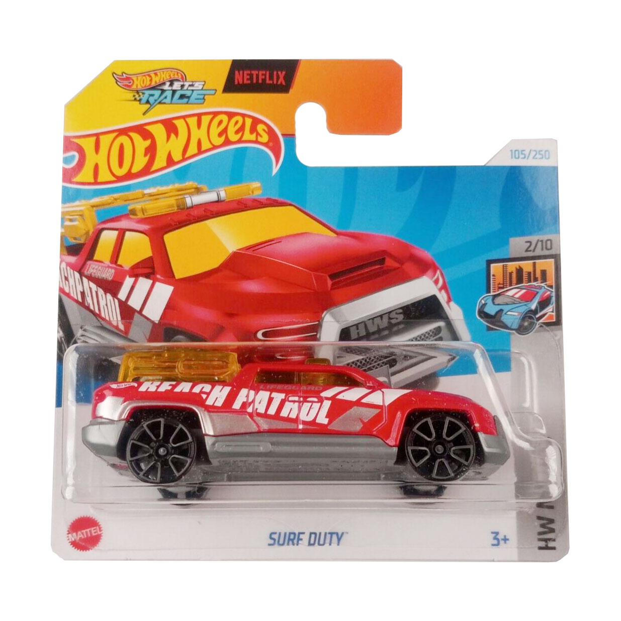 

Базовий автомобіль Hot Wheels Surf Duty, червоно-білий, від 3 років, 11*3.5*11 см (5785)