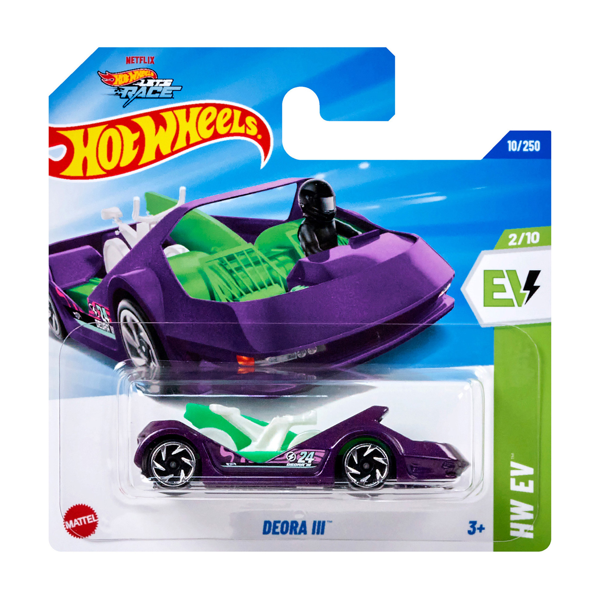 

Базовий автомобіль Hot Wheels Deora III, фіолетово-перламутровий, з зеленим сидінням, від 3 років, 11*3.5*11 см (5785)