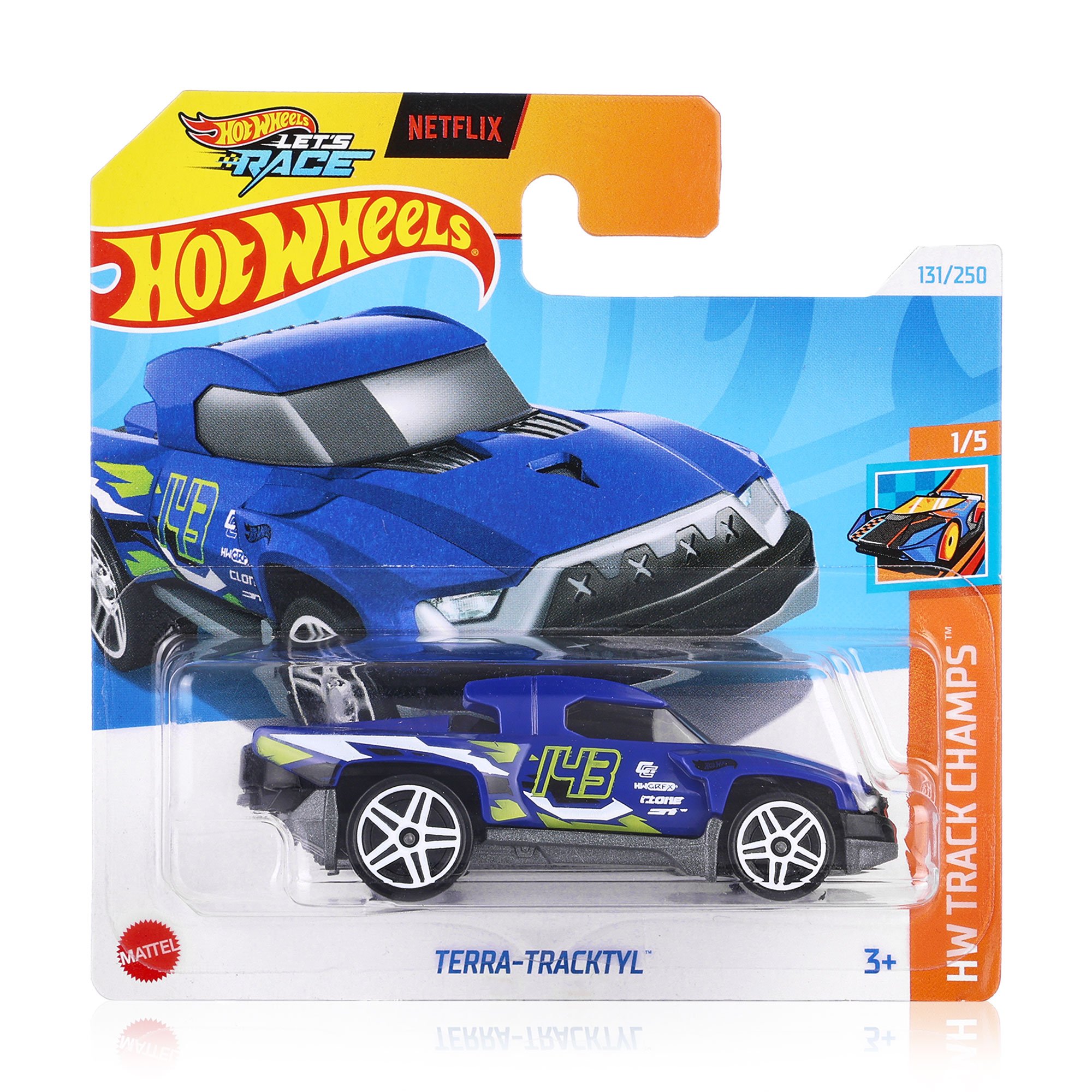 

Базовий автомобіль Hot Wheels Terra Tracktyl, темно-синій, з зеленими цифрами, від 3 років, 11*3.5*11 см (5785)