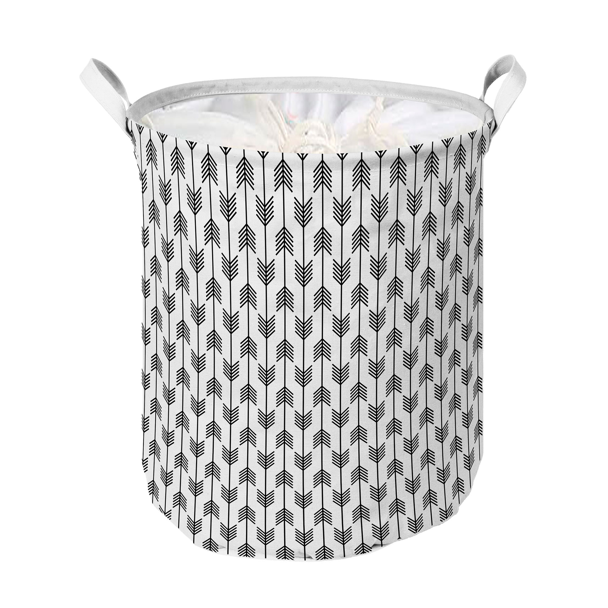 

Кошик тканинний Idea Home LY-04 Arrows круглий, з ручками та кришкою, 45*50 см (LY-04 круг. ткан. з/кр Arrows)