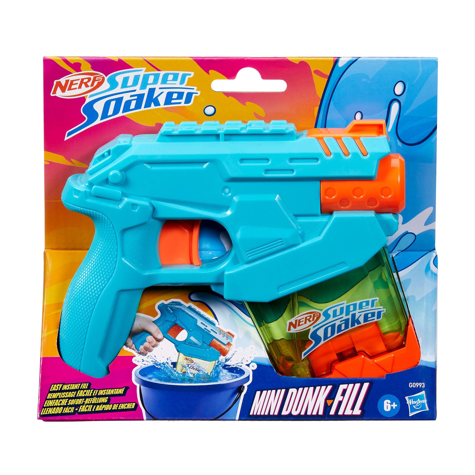 

Іграшковий водний бластер Nerf Super Soaker Mini Dunk-Fill, від 6 років, 17.5*4.4*20.3 см (G0993)