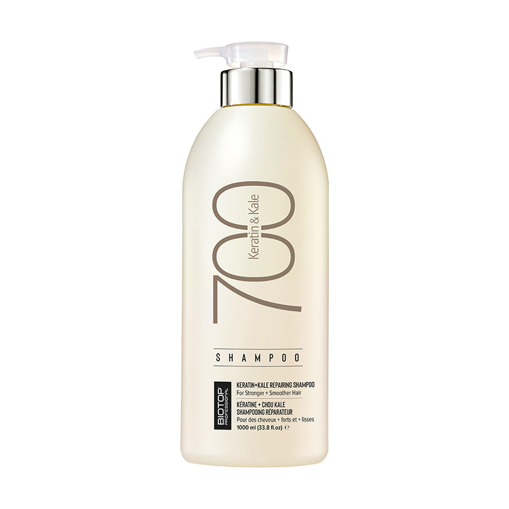 

Шампунь для волосся Biotop Professional 700 Keratin + Kale Shampoo з кератином, 1 л