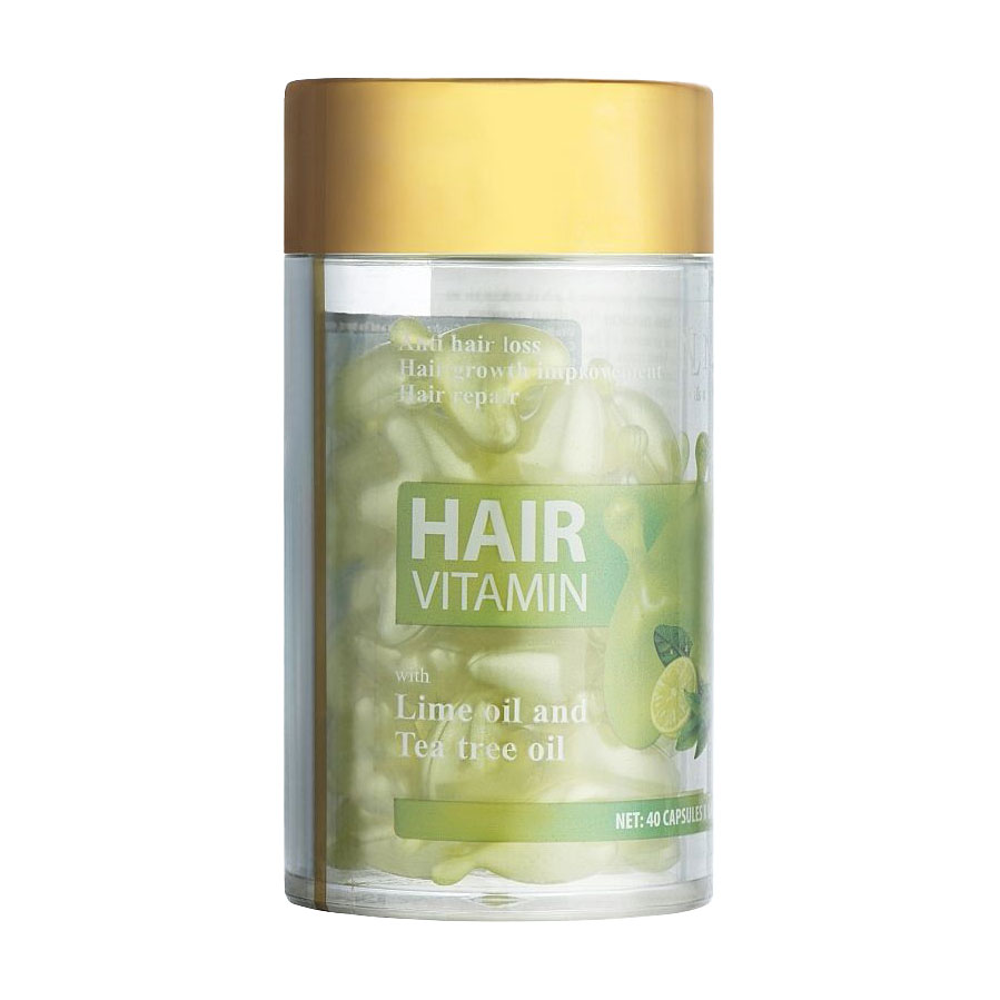 

Капсули LeNika Hair Vitamin проти випадіння та для росту волосся, з оліями лайма та чайного дерева, 40*1 мл