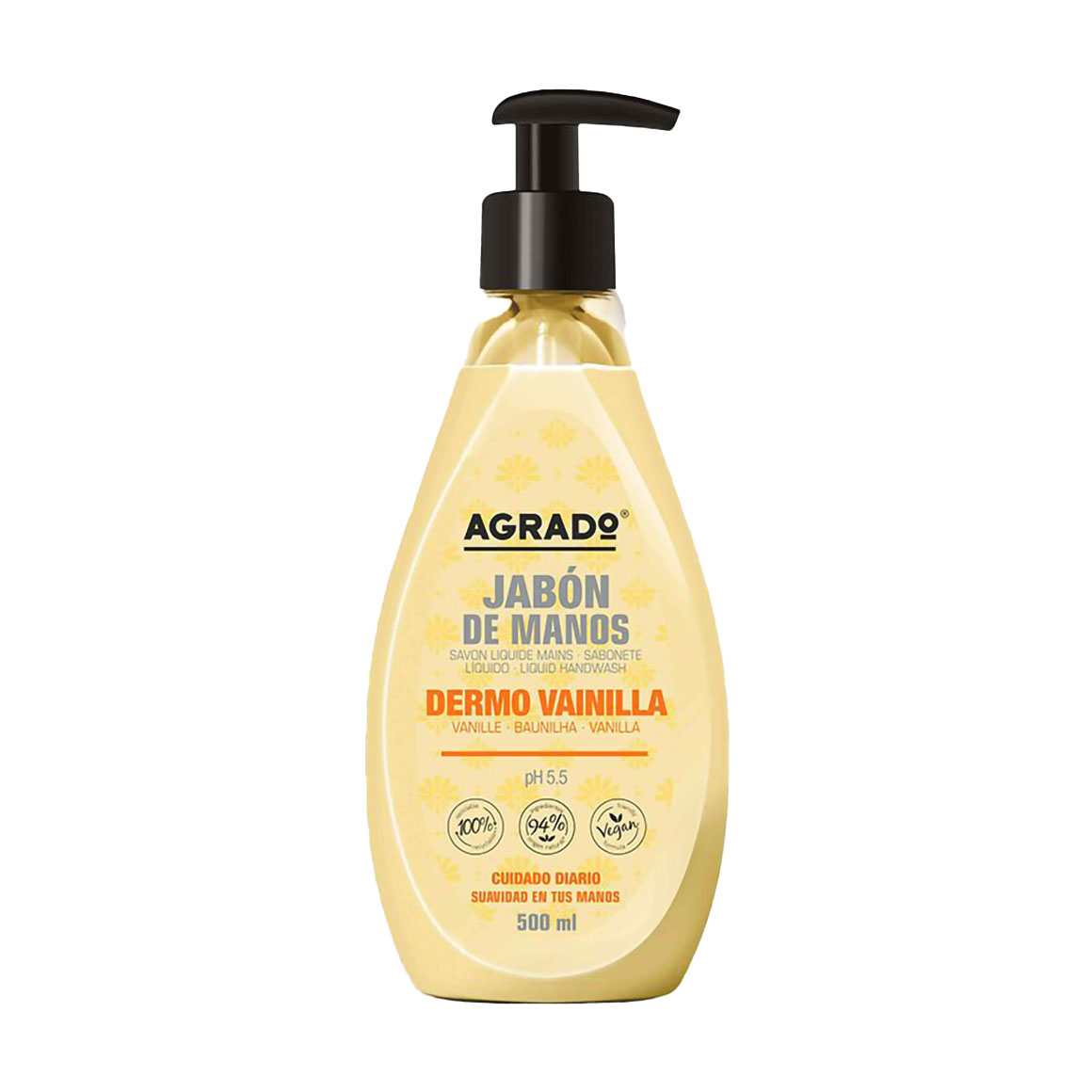 

Рідке мило для рук Agrado Liquid Hand Soap Vanilla, 500 мл