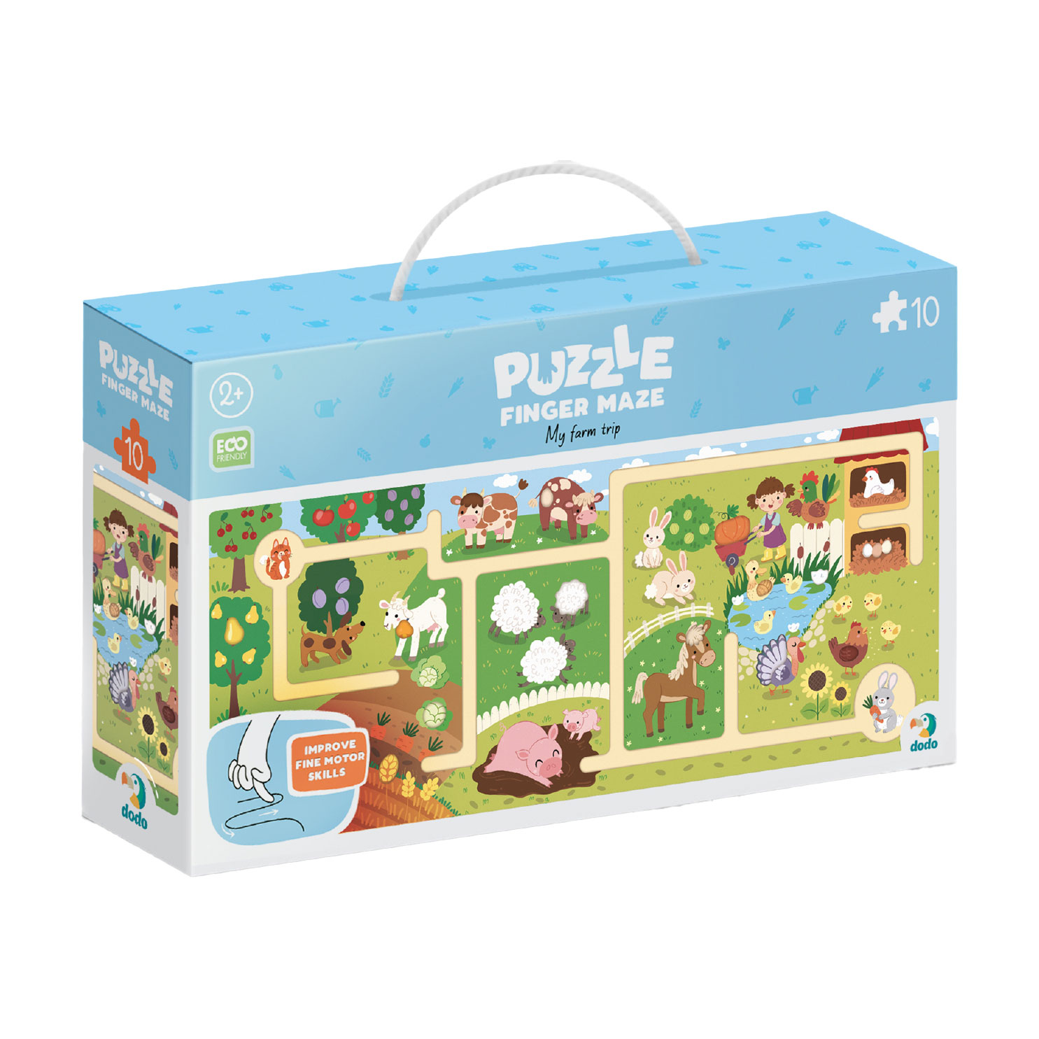 

Пазли-лабіринт DoDo Моя мандрівка фермою, 10 елементів, від 2 років, 54*22 см (300586)