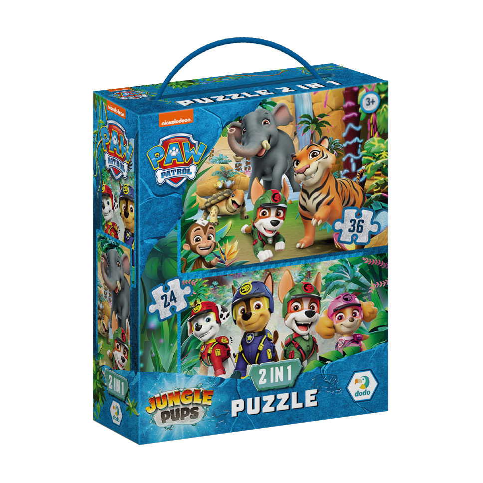 

Пазли 2 в 1 DoDo Paw Patrol Пригоди у Джунглях, від 3 років, 27*20 см (200572)
