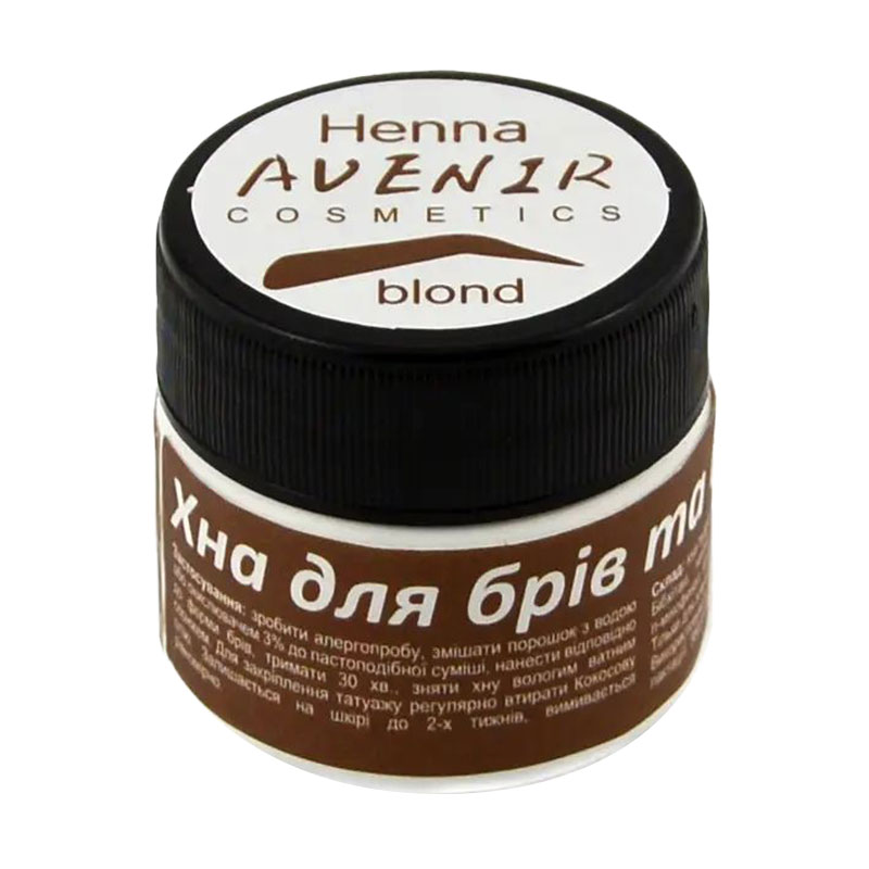 

Хна для фарбування брів Avenir Cosmetics Henna, Blond, 10 г