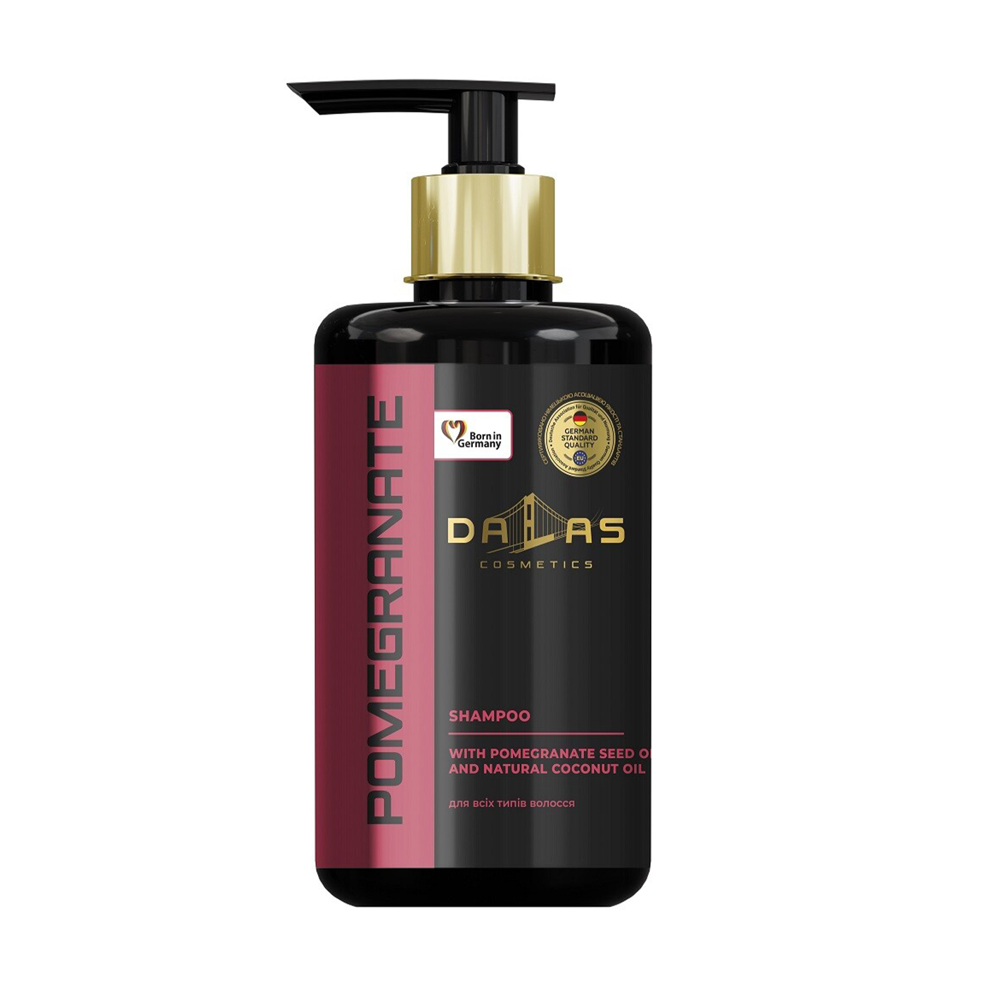 

Шампунь для волосся Dallas Cosmetics Pomegranate Hair Shampoo з олією гранатових кісточок та натуральною кокосовою олією, 1 кг
