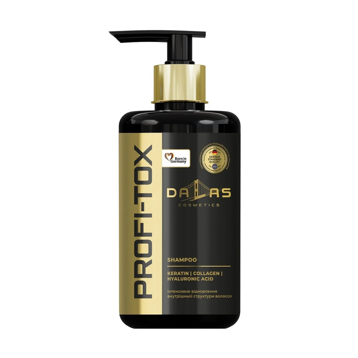 

Шампунь для волосся Dalas Cosmetics Profi-Tox Shampoo з кератином, колагеном та гіалуроновою кислотою, 1 кг