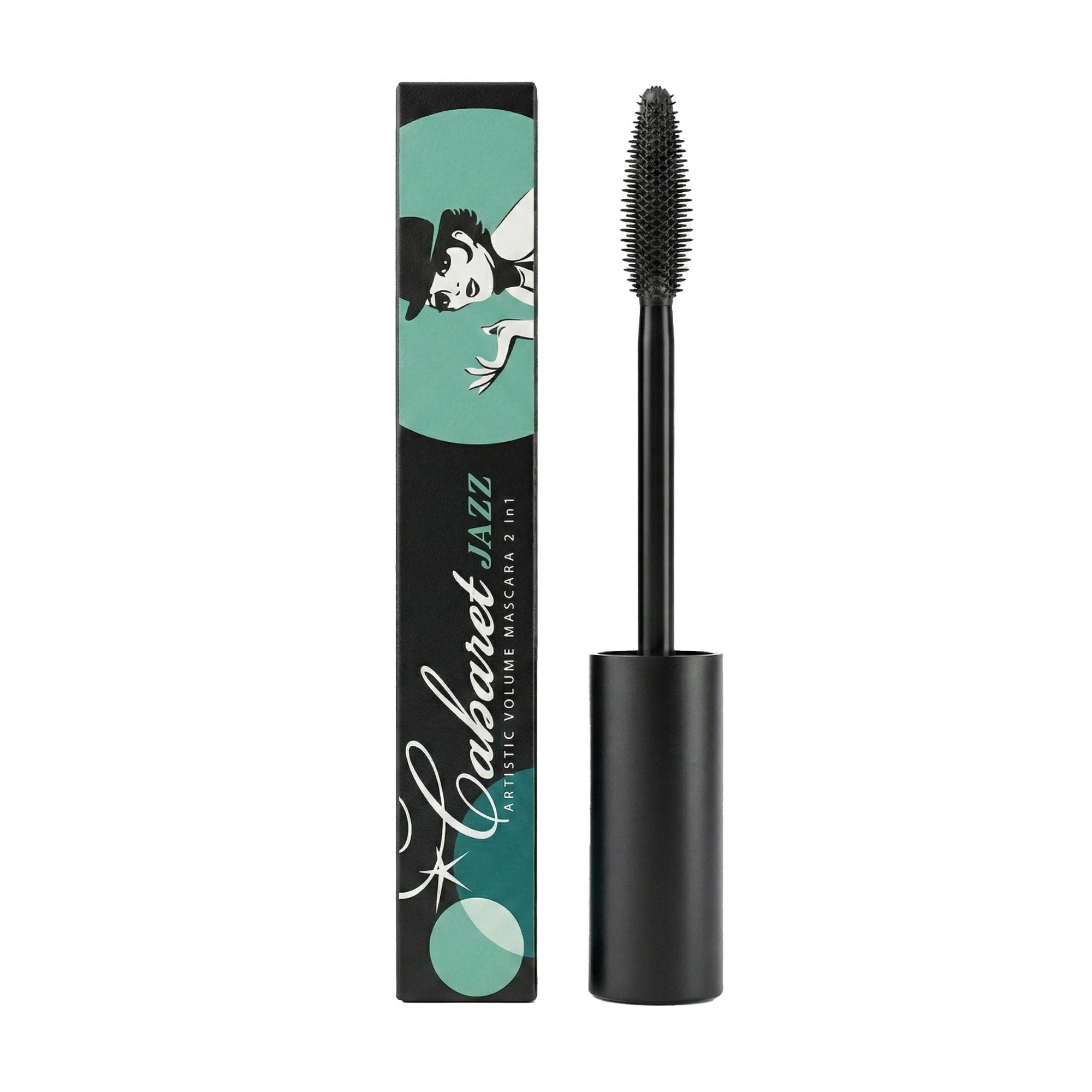 

Туш для вій 2 в 1 CHEREL Cabaret Jazz Artistic Volume Mascara 2 In 1 зі сценічним ефектом, чорна, 10 мл