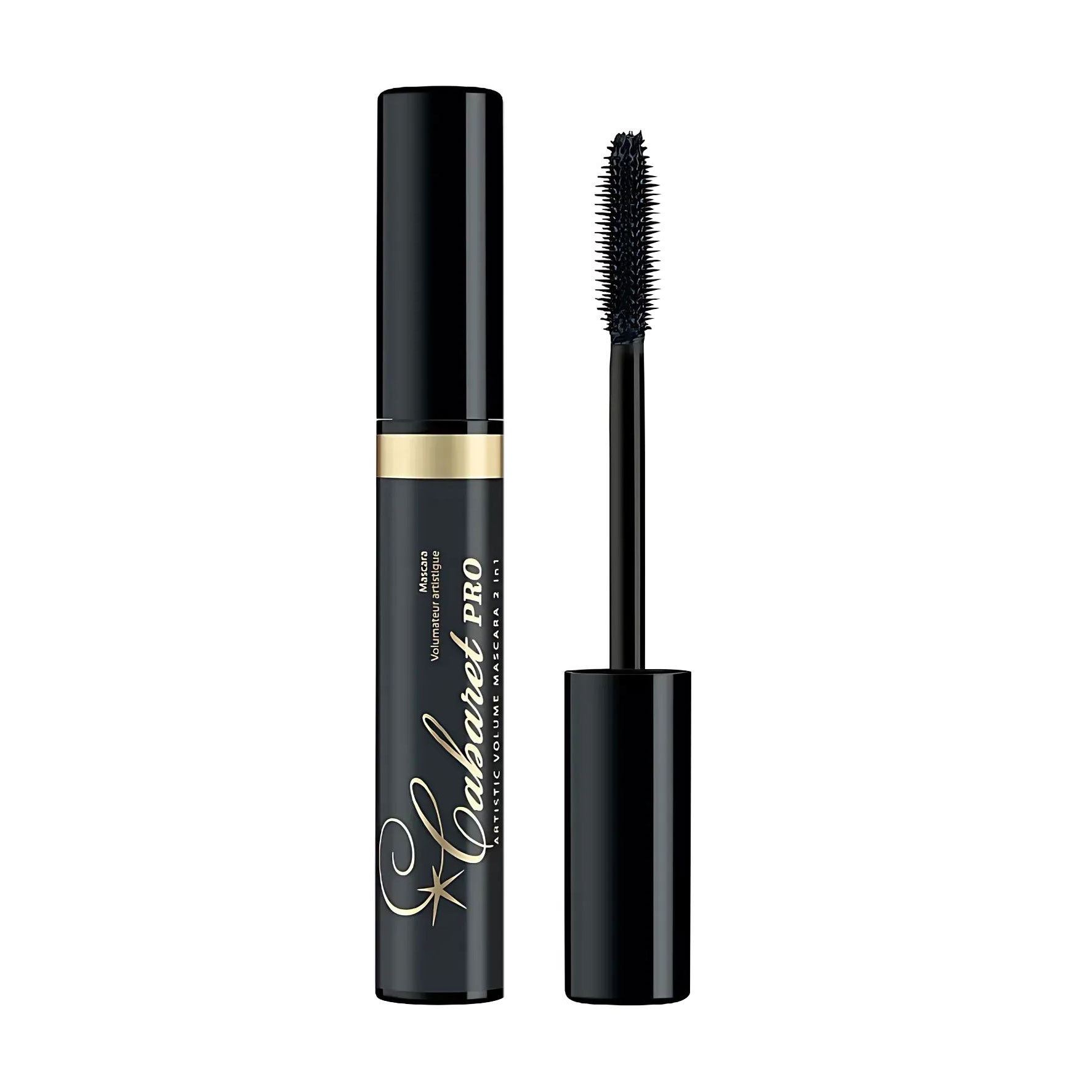 

Туш для вій 2 в 1 CHEREL Cabaret Show Artistic Volume Mascara 2 In 1 зі сценічним ефектом, чорна, 10 мл