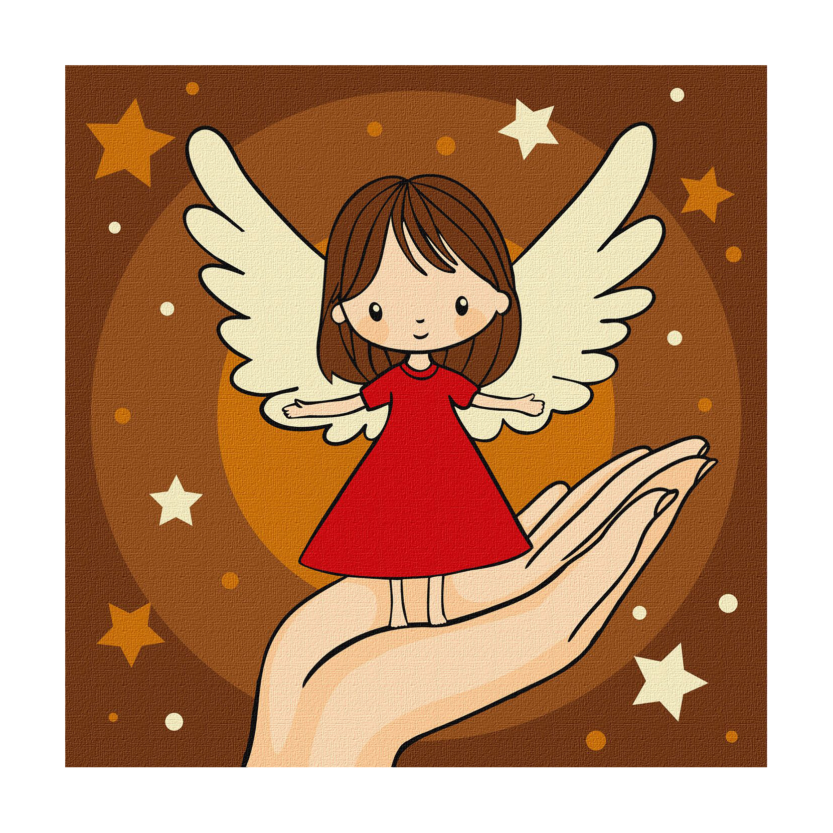 

Картина за номерами Ideyka Долоня дива, 25*25 см (KHO1193)