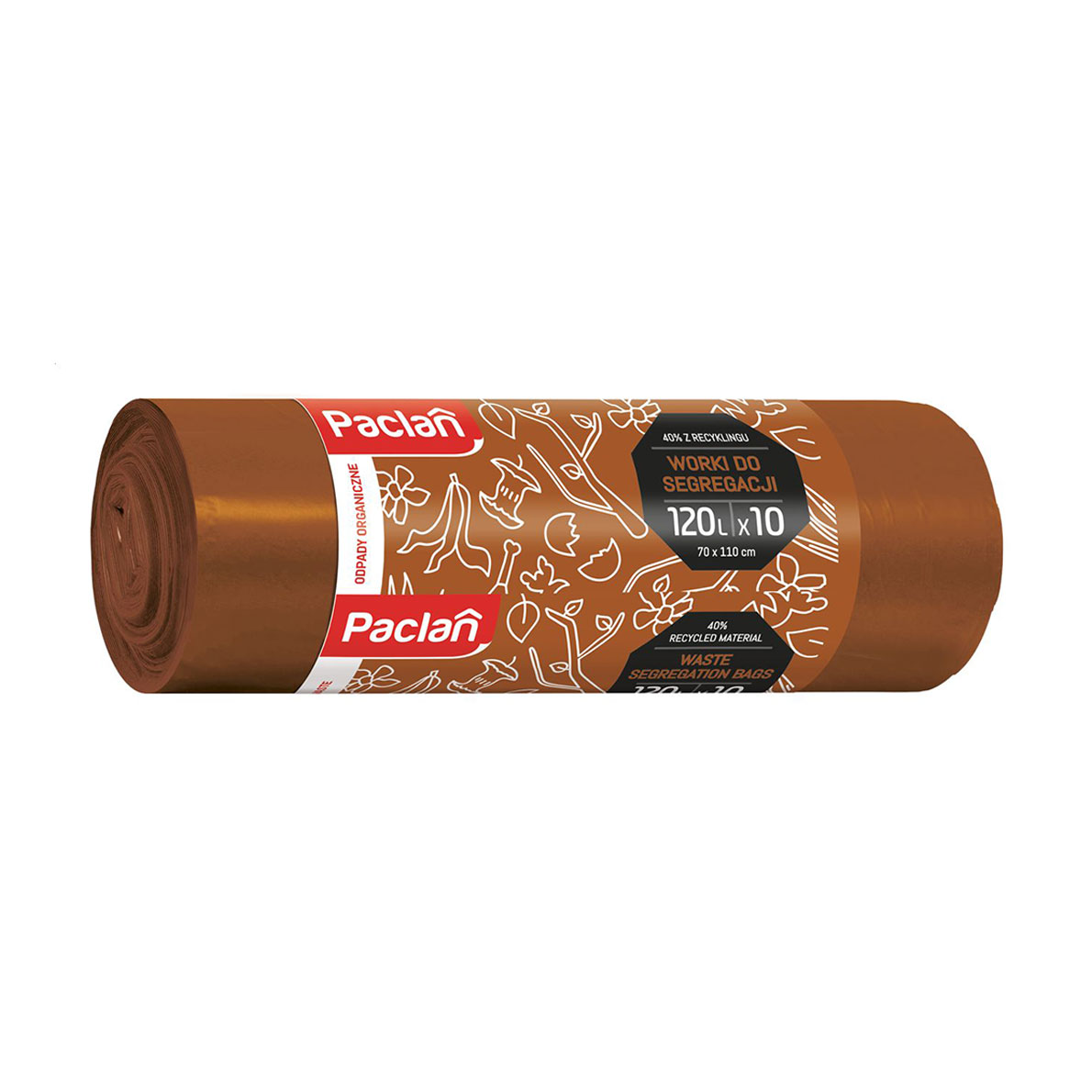 

Мішки для сегрегації Paclan Біо відходи, 120 л, 70*110 см, 10 шт