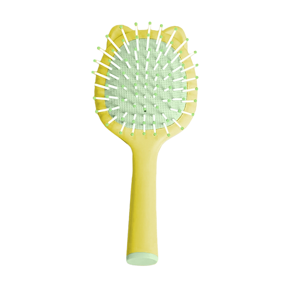 

Дитяча щітка-mini для волосся Dini Kids у формі котика, із дзеркалом, жовта, 1 шт (dm-670)