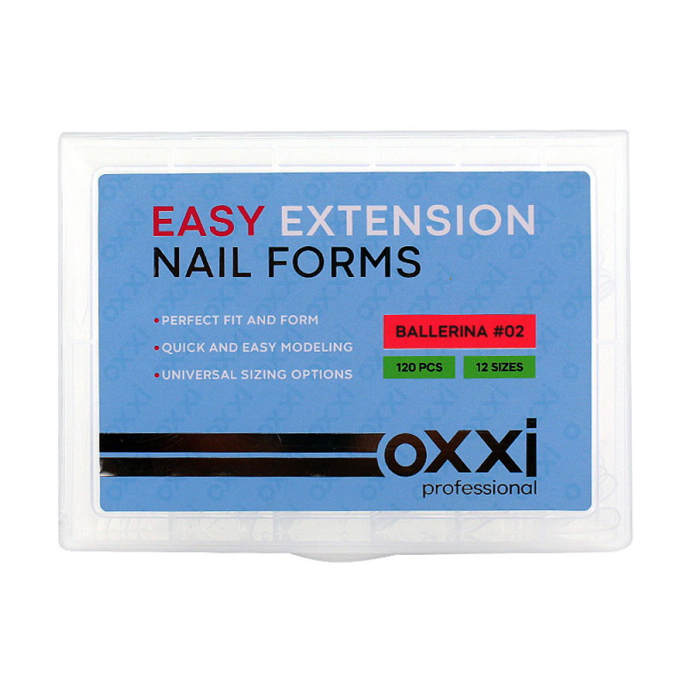 

Верхні форми для нарощування нігтів Oxxi Professional Nail Forms 02 Ballerina, 120 шт