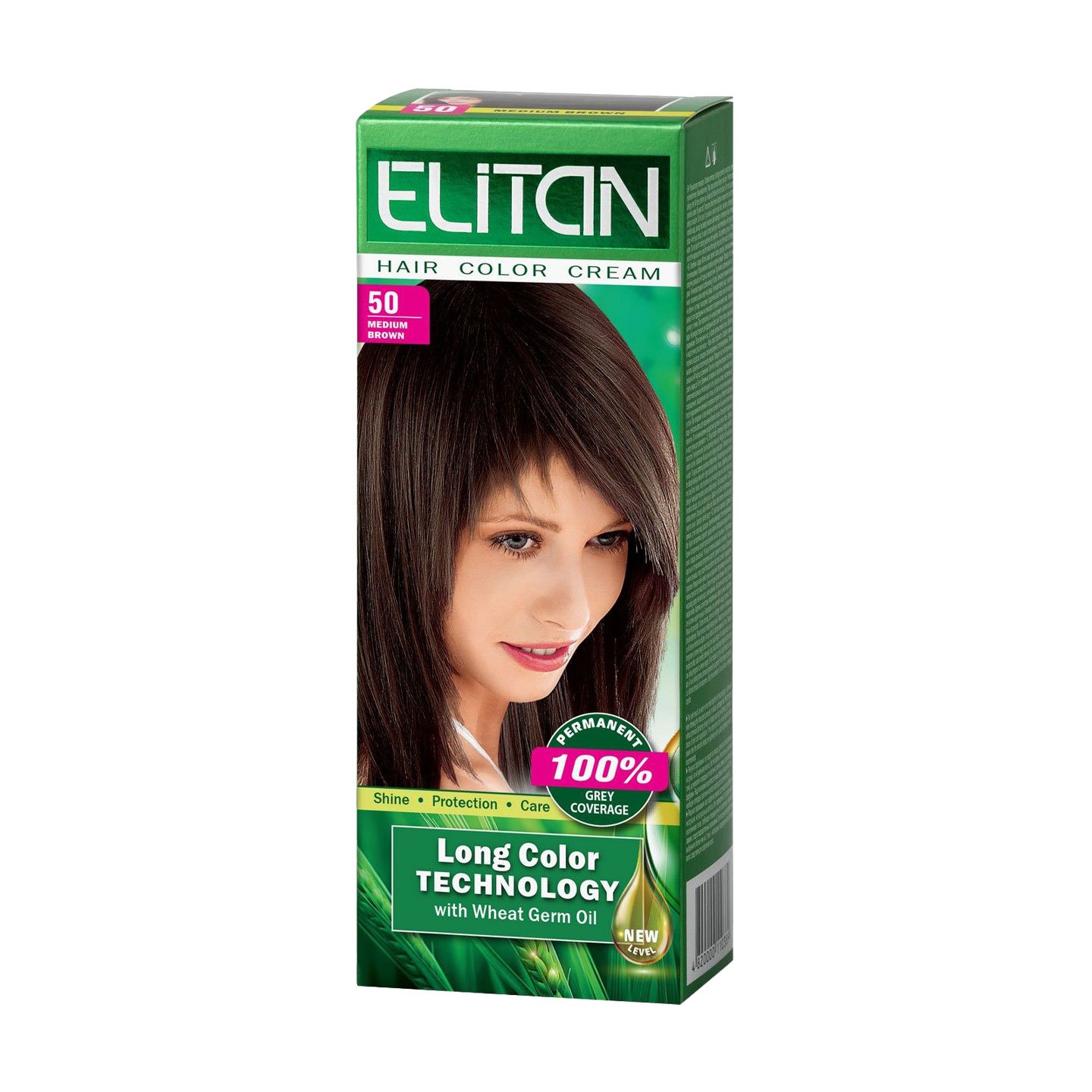 

Стійка крем-фарба для волосся Elitan Hair Color Cream 50 Темно-русявий, 115 мл