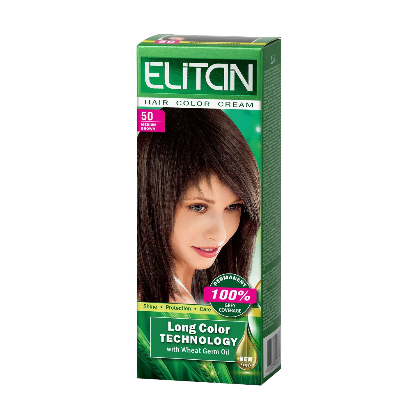 

Уцінка! Стійка крем-фарба для волосся Elitan Hair Color Cream 50 Темно-русявий, 115 мл