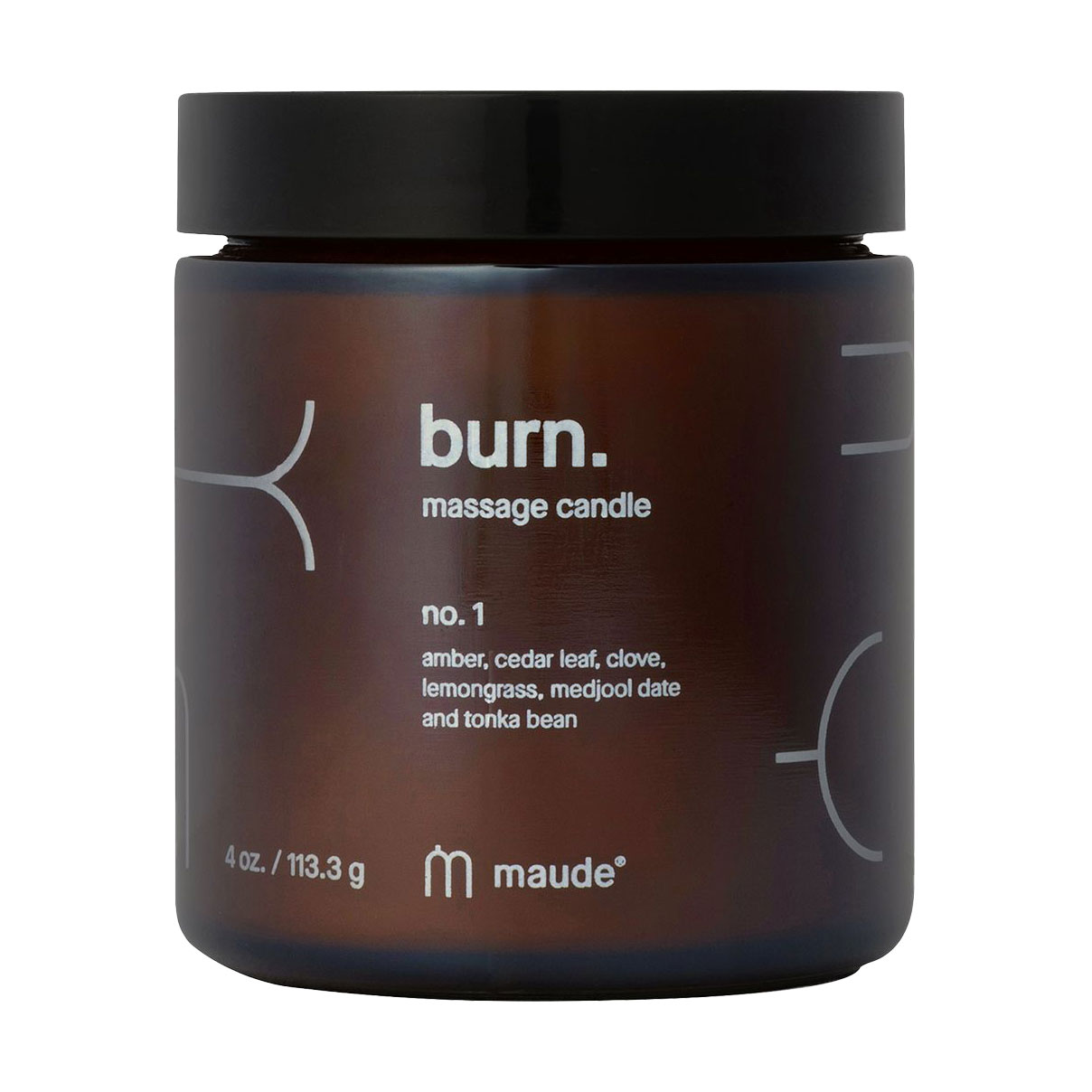 

Масажна свічка Maude Burn. Massage Candle No.1 Amber, Cedar Leaf & Lemongrass, 113 г
