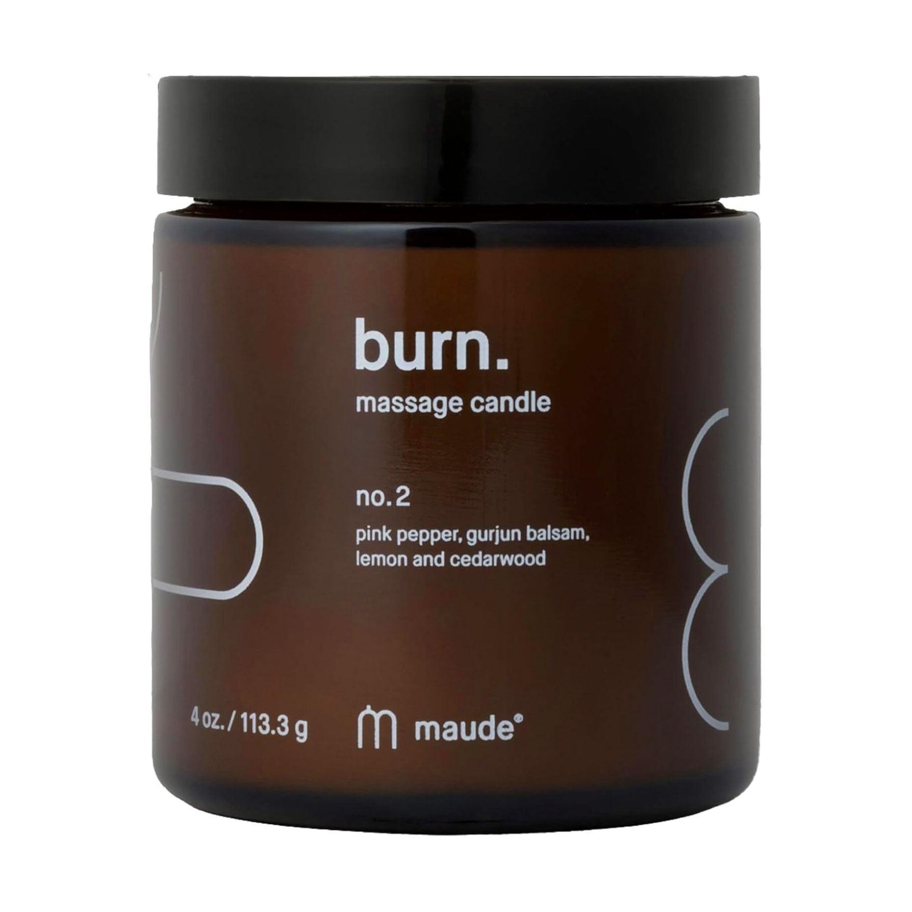 

Масажна свічка Maude Burn. Massage Candle No.2 Pink Pepper & Gurjun Balsam, 113 г