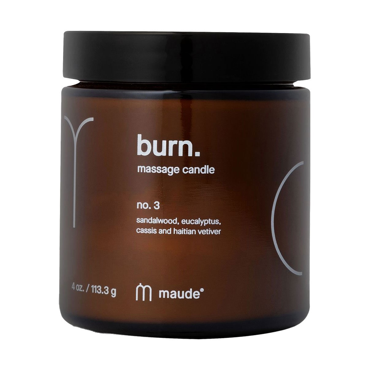 

Масажна свічка Maude Burn. Massage Candle No.3 Sandalwood & Eucalyptus, 113 г