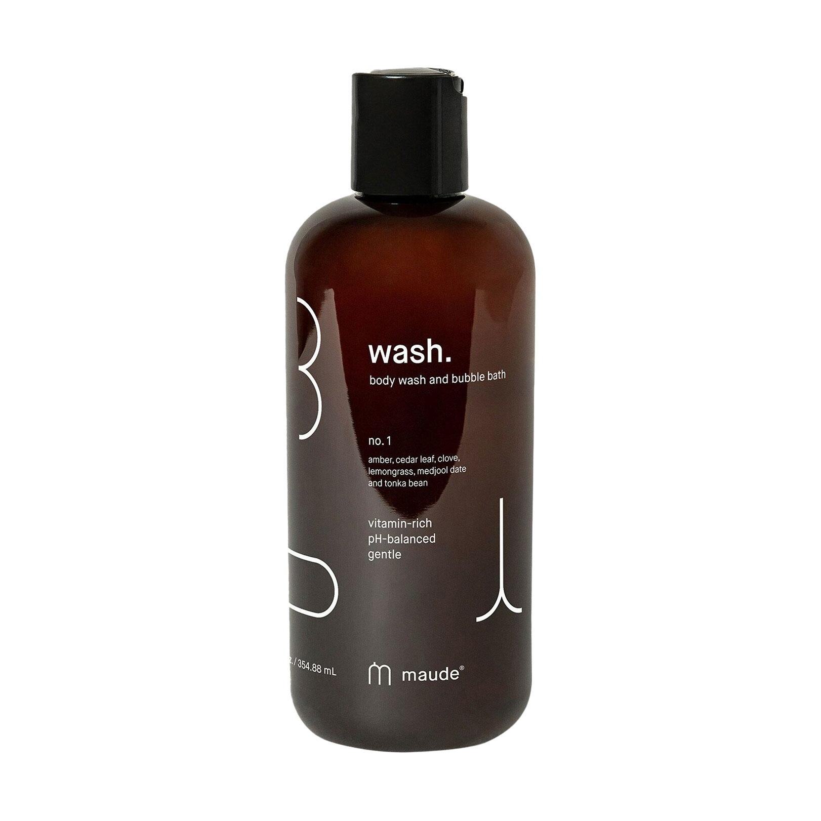 

Гель для душу та піна для ванни Maude Wash. Body Wash And Bubble Bath No.1 Amber, Cedar Leaf & Lemongrass, 354.88 мл