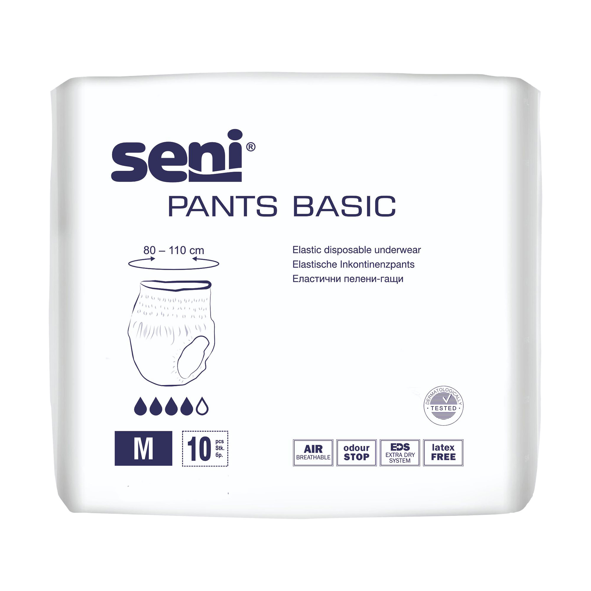 

Підгузки-труси для дорослих Seni Pants Basic розмір Medium, 10 шт