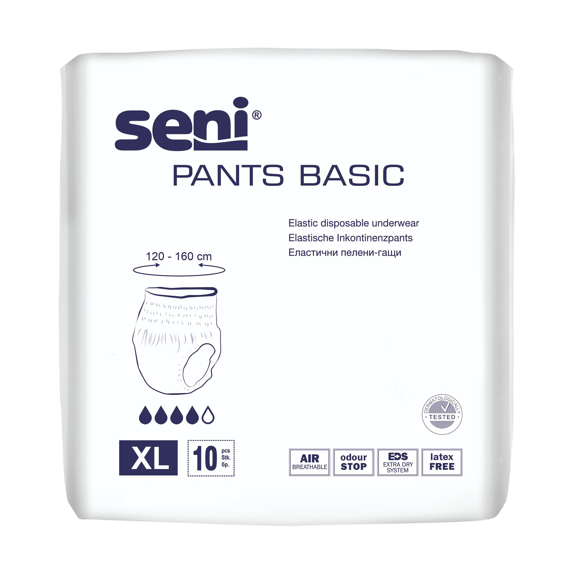 

Підгузки-труси для дорослих Seni Pants Basic розмір Extra Large, 10 шт