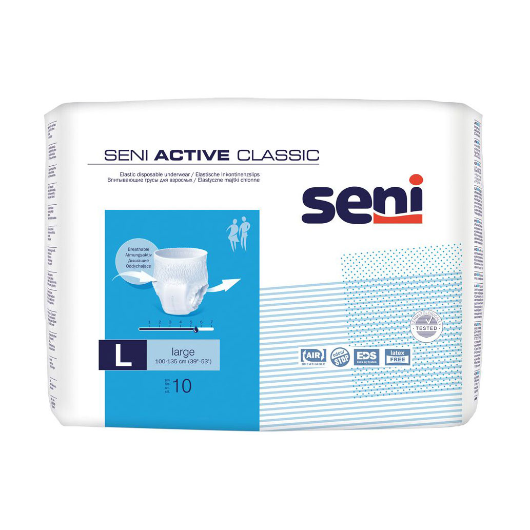

Підгузки-труси для дорослих Seni Active Classic розмір Large, 10 шт
