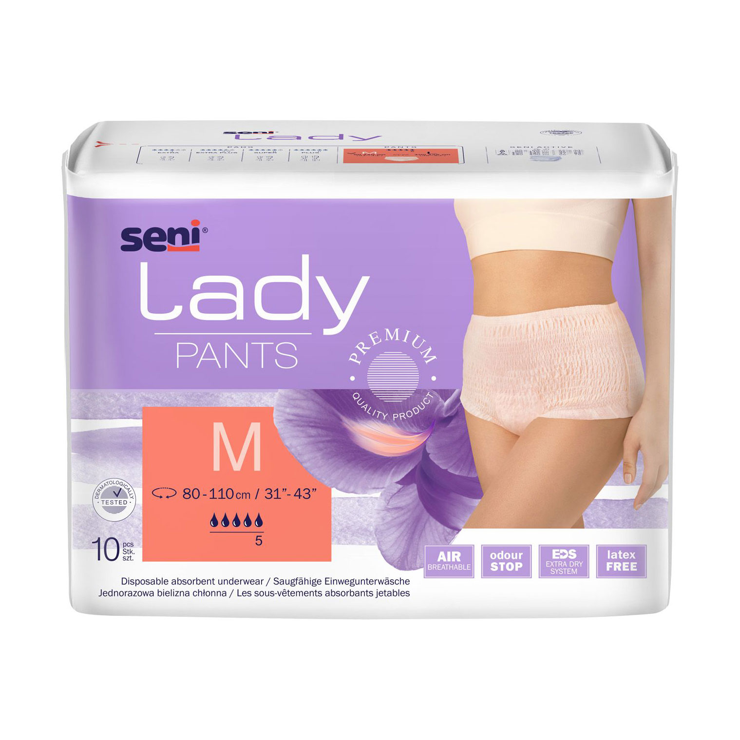 

Підгузки-труси для дорослих Seni Lady Pants жіночі, розмір M, 10 шт