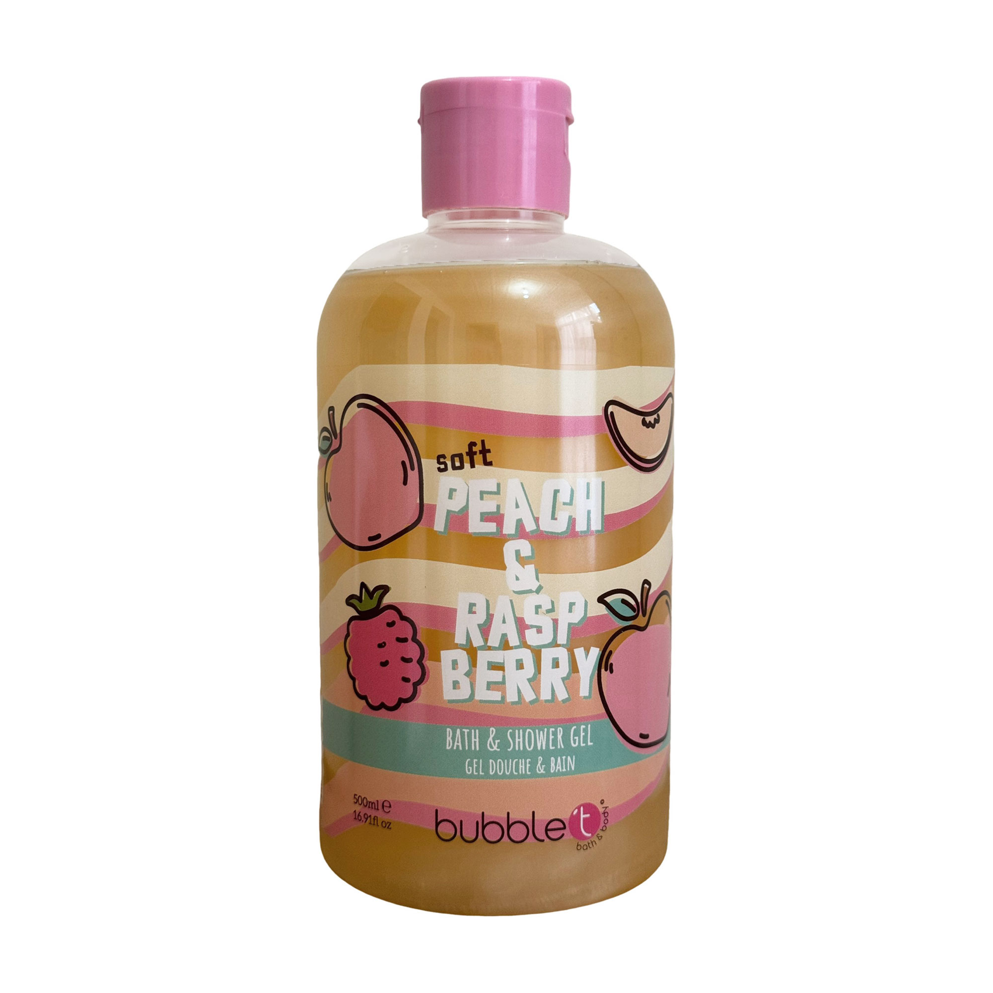 

Гель для душу Bubble T Peach & Raspberry Bath & Shower Gel, 500 мл