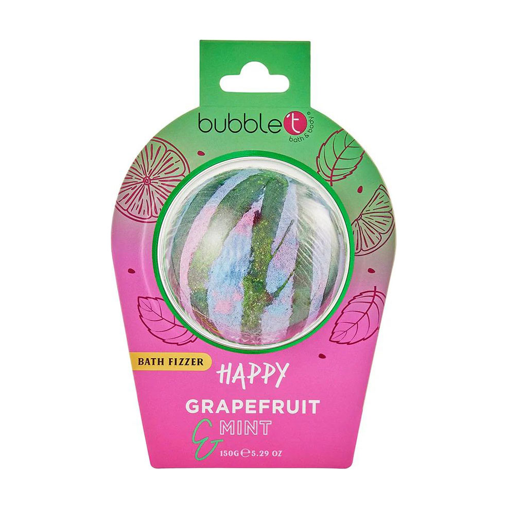 

Бомбочка для ванни Bubble T Bath Fizzer Happy Grapefruit & Mint, 150 г