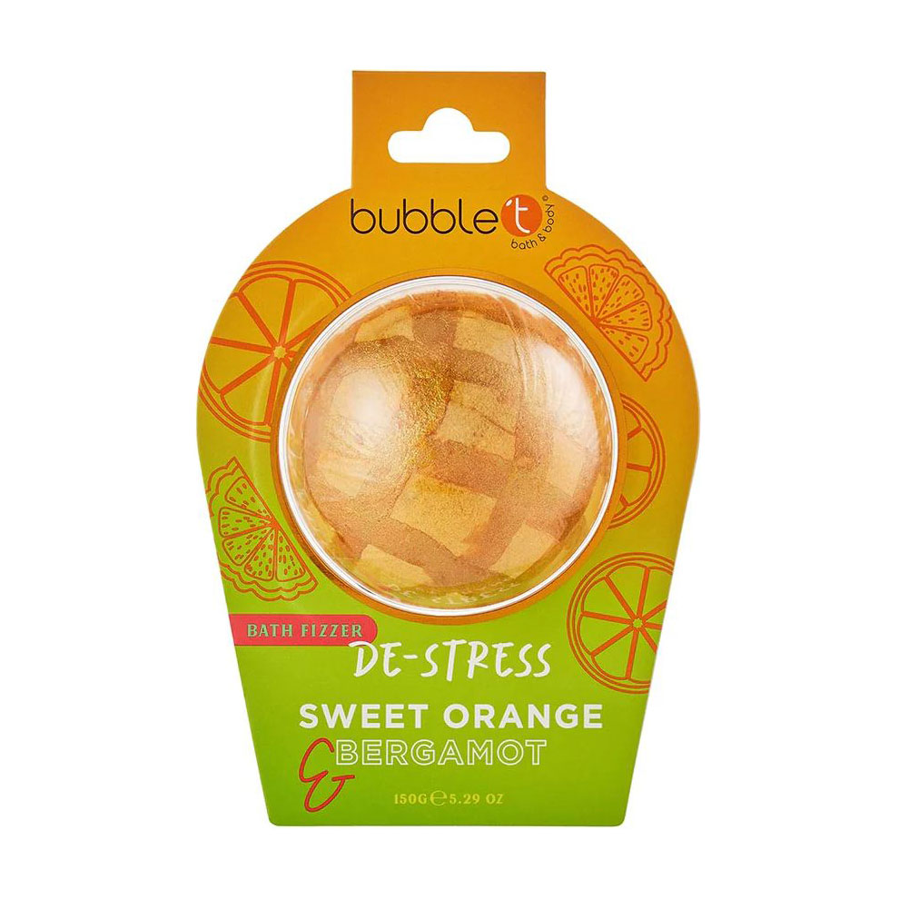 

Бомбочка для ванни Bubble T Bath Bath Fizzer De-Stress Sweet Orange & Bergamot, 150 г