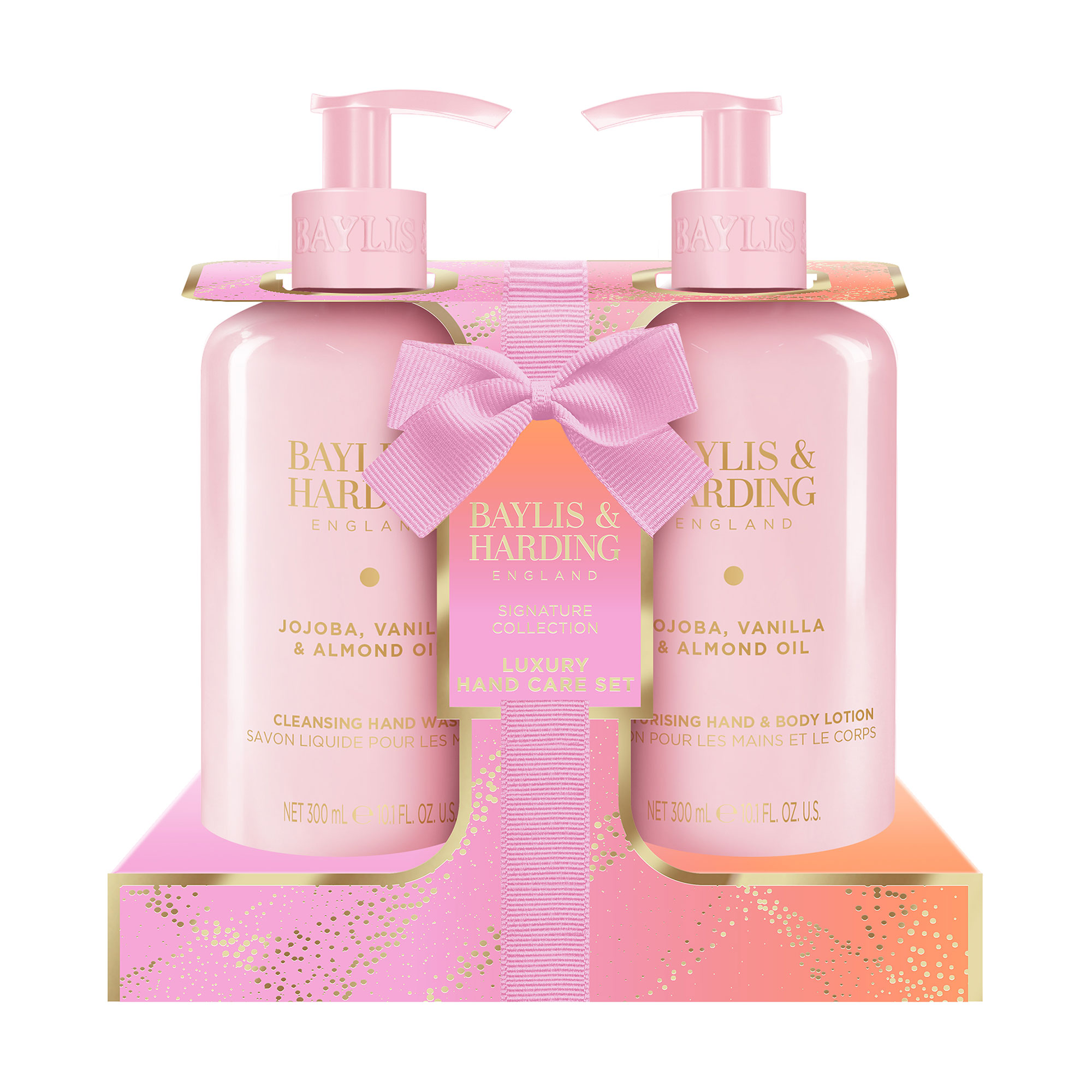 

Подарунковий набір Baylis & Harding Jojoba, Vanilla & Almond Oil Luxury Hand Care Gift Set (мило, 300 мл + лосьйон, 300 мл)