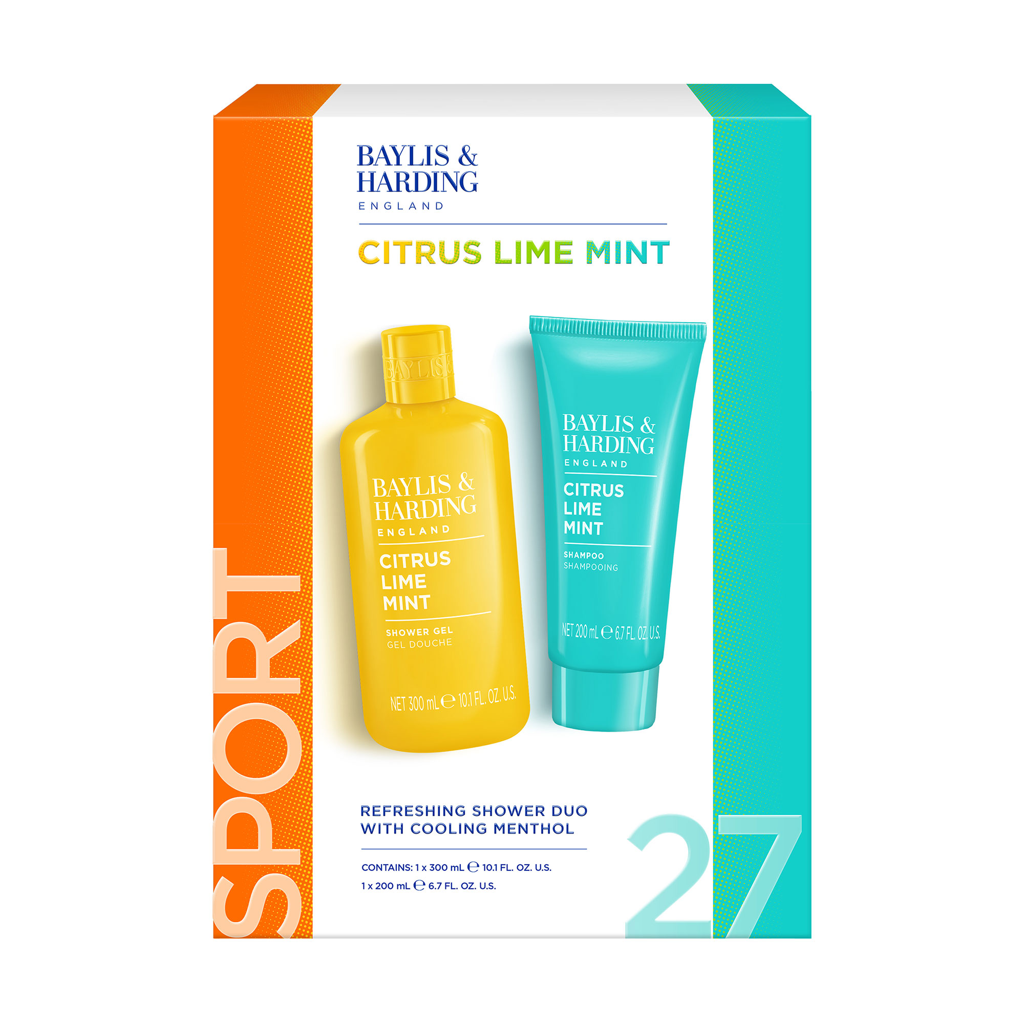 

Чоловічий набір Baylis & Harding Citrus, Lime & Mint Men's Refreshing Shower Duo Gift Set (гель для душу, 300 мл + шампунь, 200 мл)