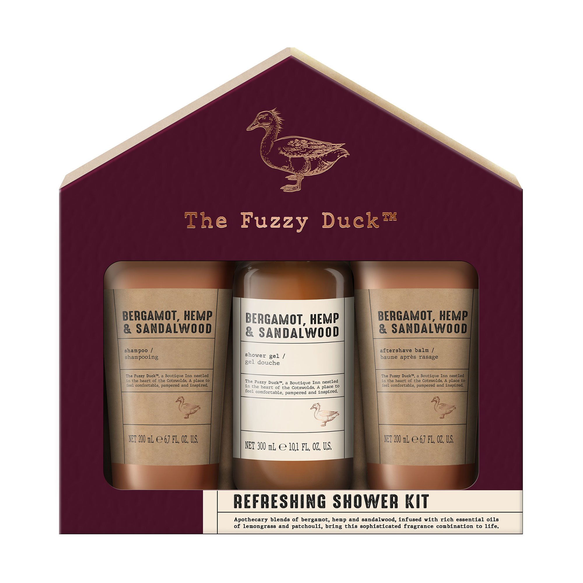 

Чоловічий набір Baylis & Harding The Fuzzy Duck Bergamot, Hemp & Sandalwood Men's Refreshing (гель, 300 мл + бальзам, 200 мл + шампунь, 200 мл)