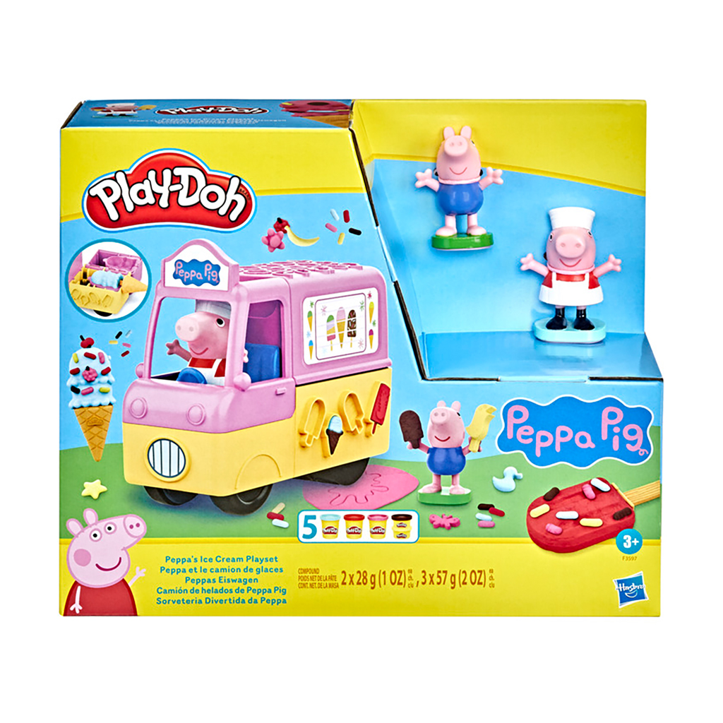 

Набір для ліплення Play-Doh Машинка з морозивом Свинки Пеппи, від 3 років, 8.1*25.4*21.59 см, 18 деталей (F3597)