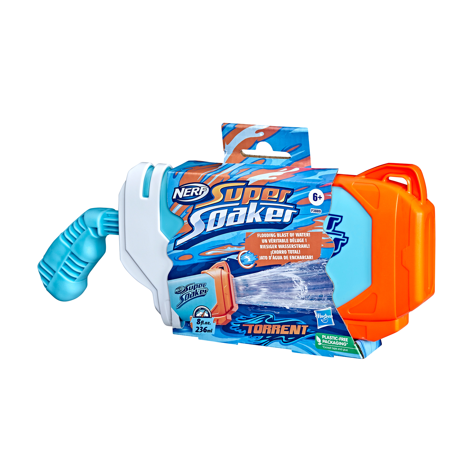 

Іграшковий водяний бластер Nerf Super Soaker Torrent, 33*42*18.4 см, від 6 років (F3889)