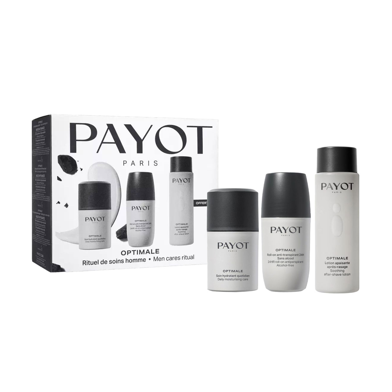 

Чоловічий набір для обличчя та тіла Payot Optimale Men Cares Ritual (крем для обличчя, 50 мл + антиперспірант, 75 мл + лосьйон після гоління, 100 мл)