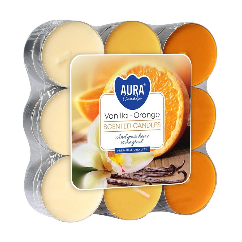 

Ароматична свічка Bispol Scented Candle Aura Vanilla Orange, 18 шт (p15-37)