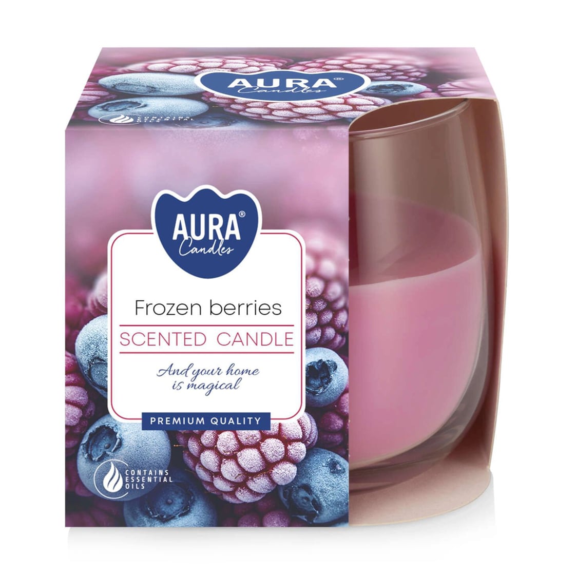 

Ароматична свічка в банці Bispol Scented Candle Aura Frozen Berries, 130 г (sn71-314)