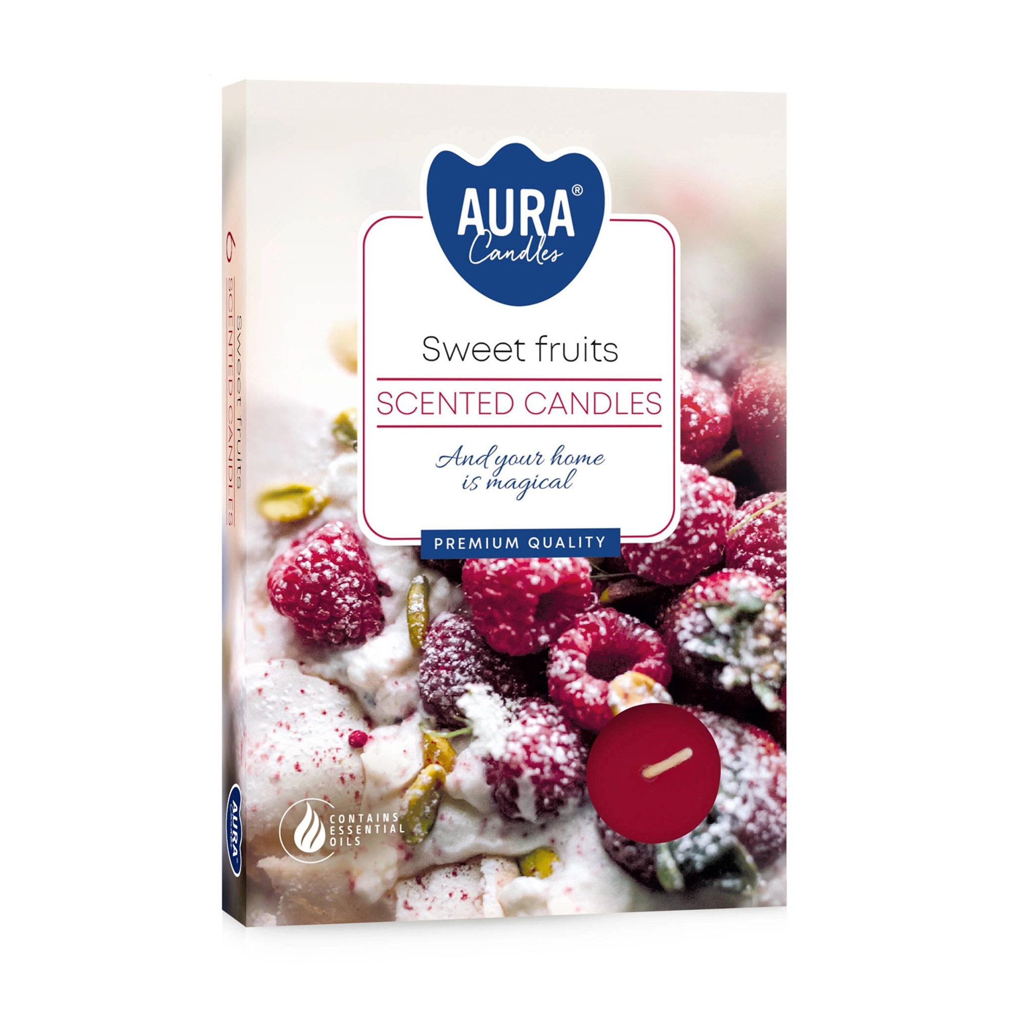 

Ароматична свічка Bispol Scented Candle Aura Sweet Fruits, 6 шт (p15-379)