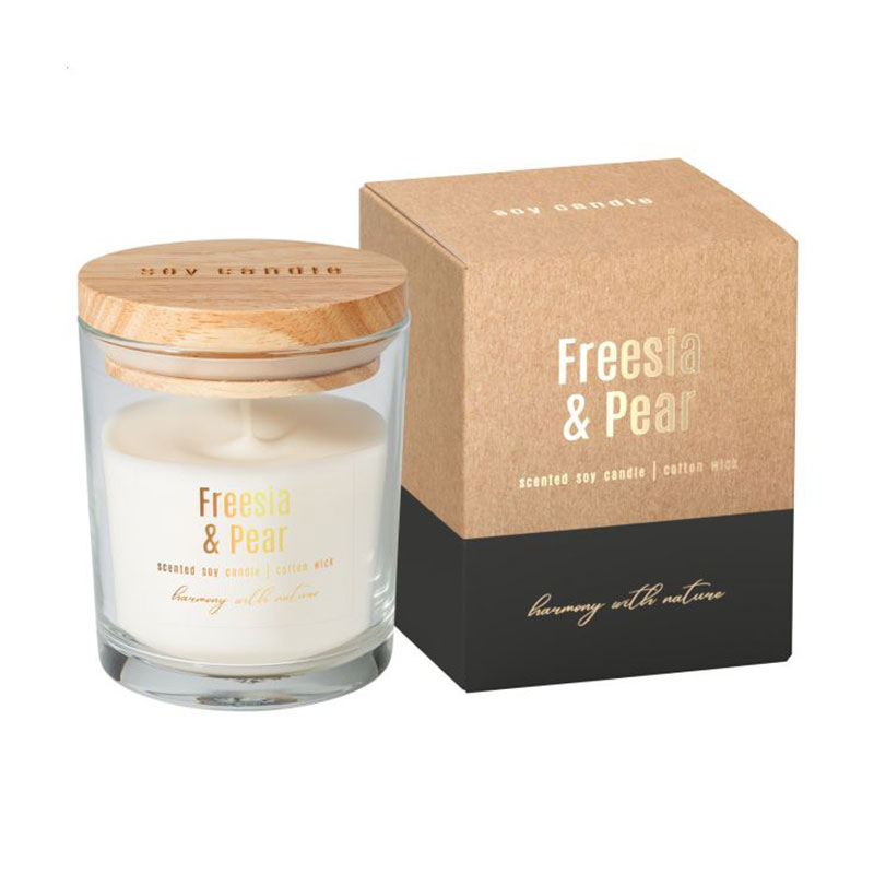 

Ароматична свічка Bispol Scented Soy Candles Bay Freesia & Pear, 130 г (sn73-326)