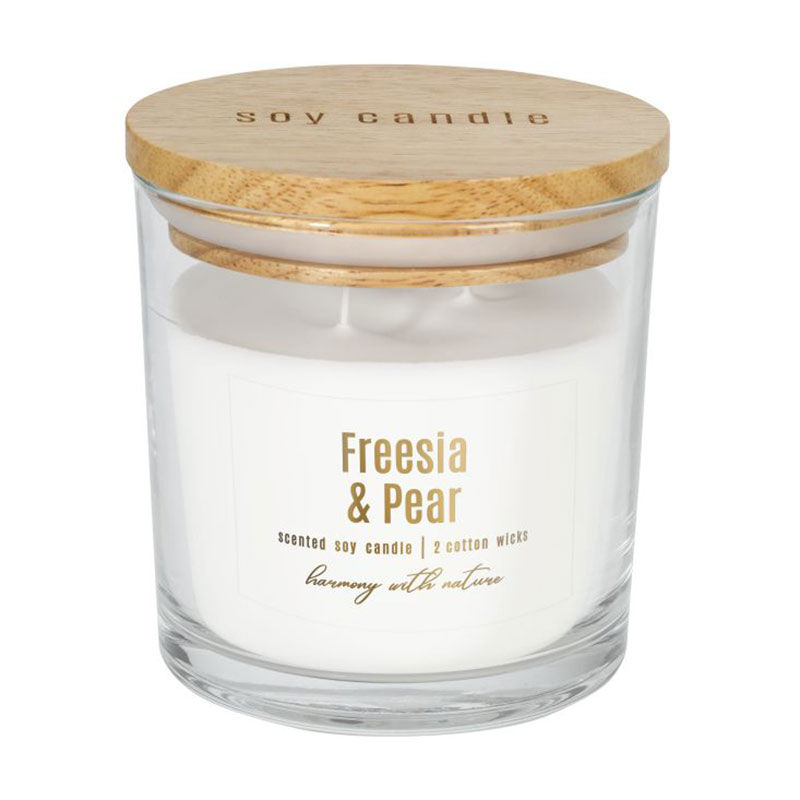 

Ароматична свічка Bispol Scented Soy Candles Bay Freesia & Pear, 300 г (sn173-326)