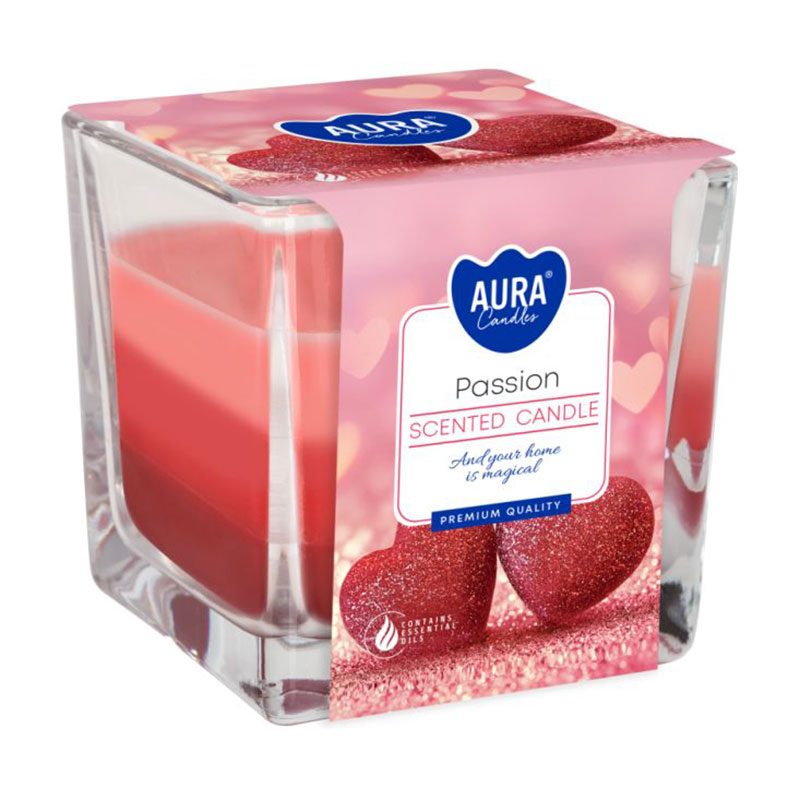 

Ароматична свічка в квадратній склянці Bispol Scented Candle Passion, 170 г (snk80-380)