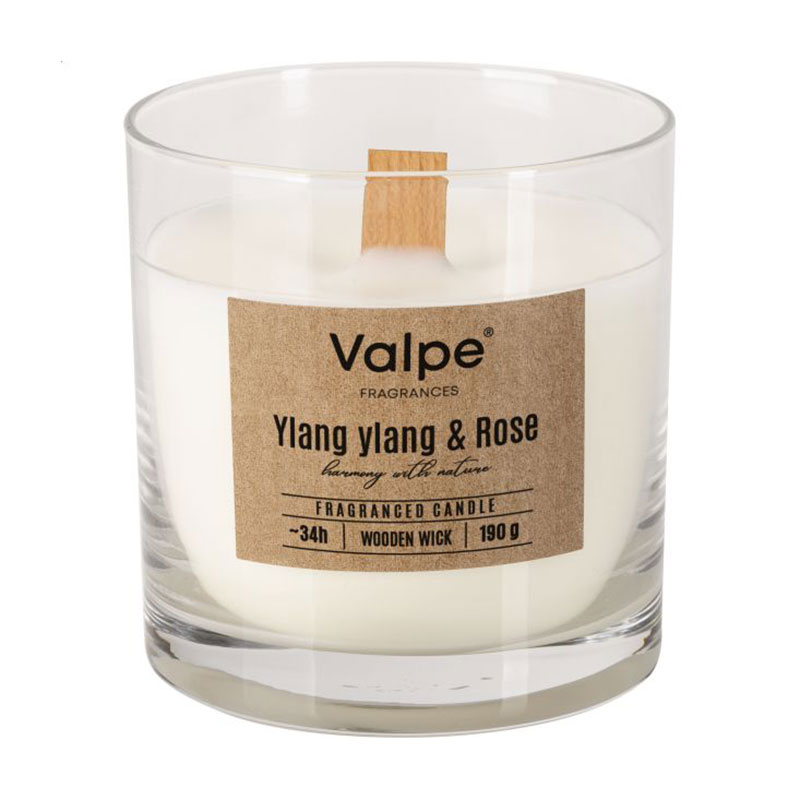

Ароматична свічка в склянці Bispol Valpe Fragrances Candle Ylang Ylang & Rose, 190 г (sn82-000-384)