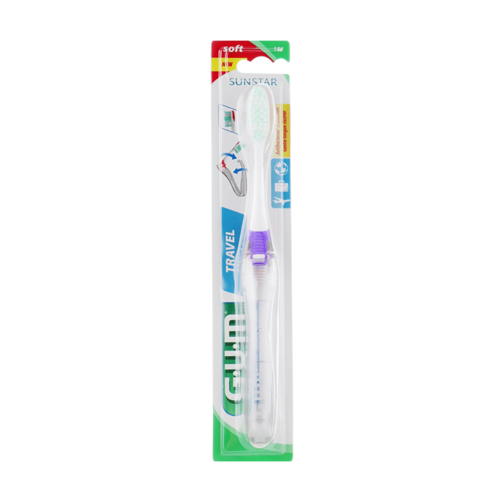 

Дорожня зубна щітка GUM Sunstar Travel Toothbrush фіолетова, 1 шт