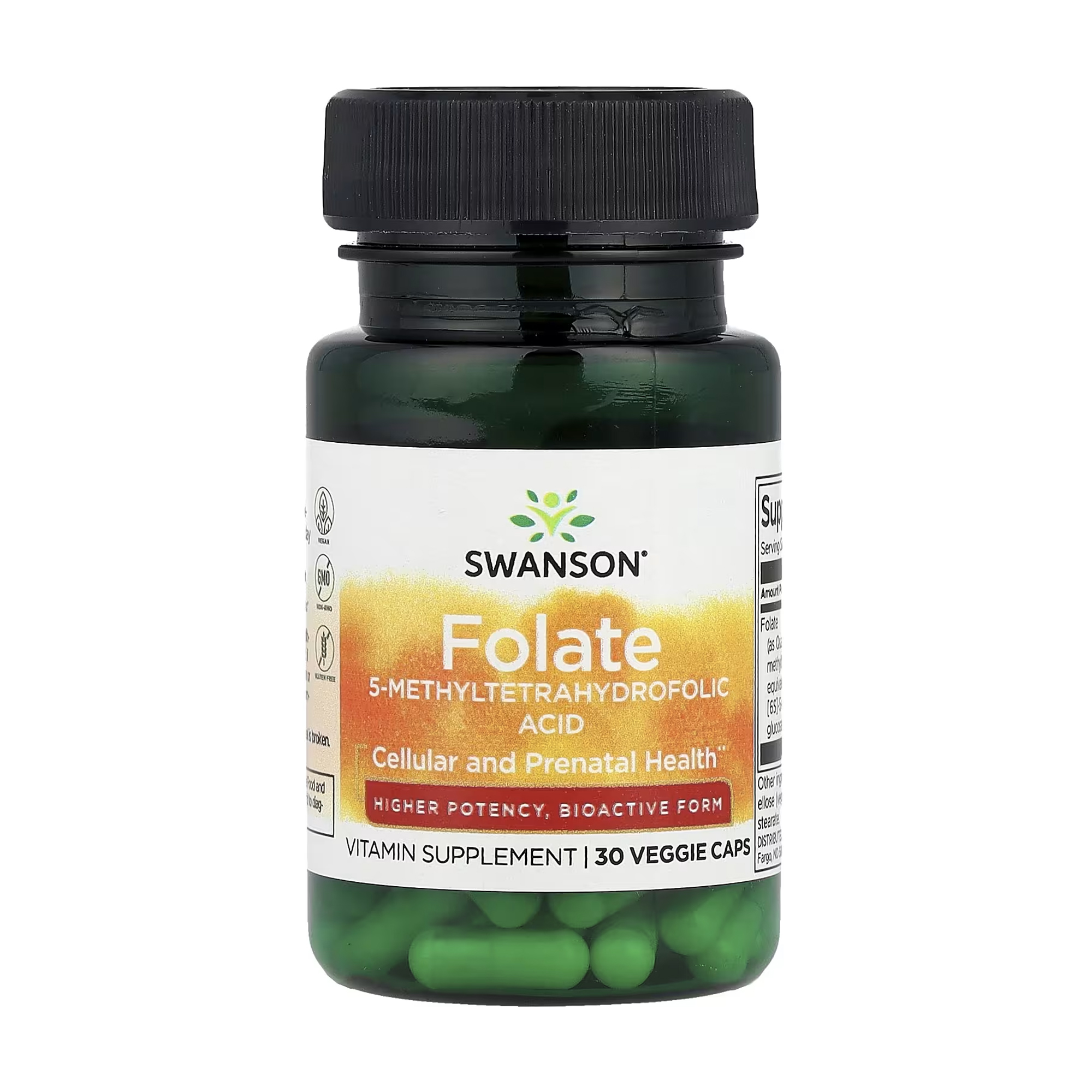 

Фолієва кислота Swanson Folate 1360 мкг, 30 вегетаріанських капсул