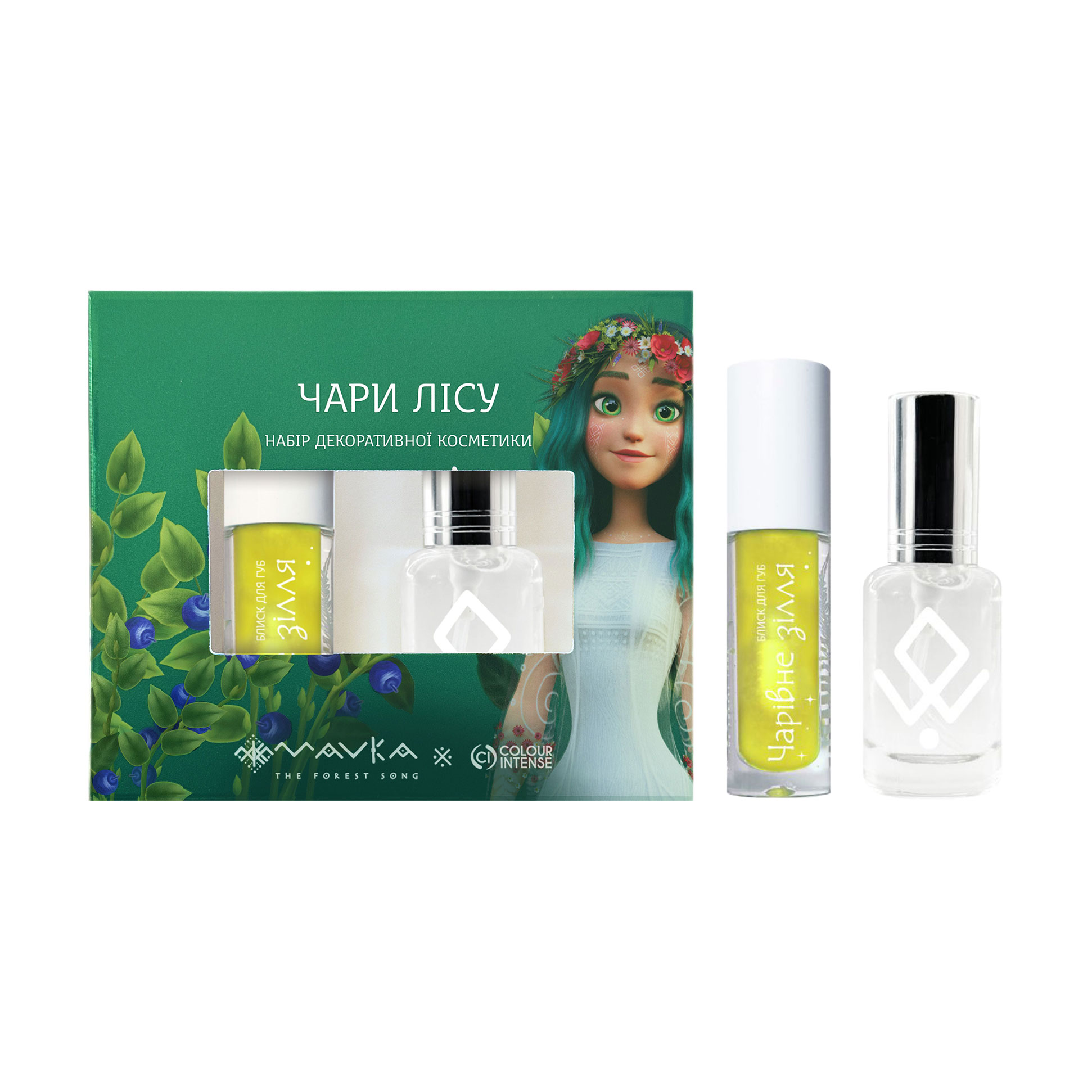 

Набір декоративної косметики Colour Intense Mavka Чари лісу (блиск для губ, 3 мл + туалетна вода, 8 мл)