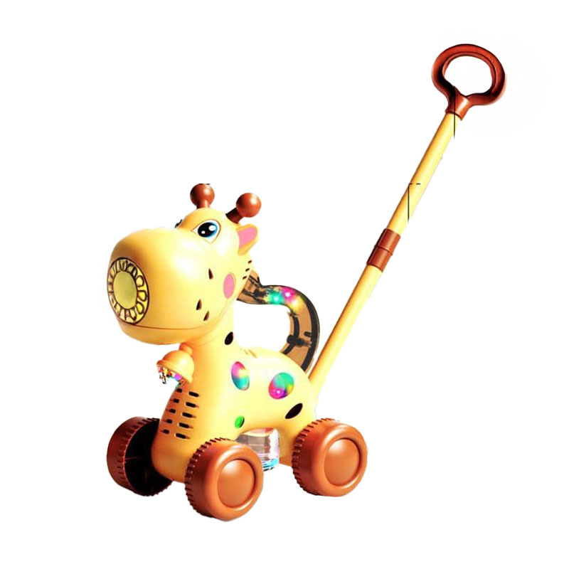 

Дитяча іграшка-каталка Shantou Jinxing Giraffe Bubble з мильними бульбашками, на паличці, від 3 років, 12*18*46 см (8521)