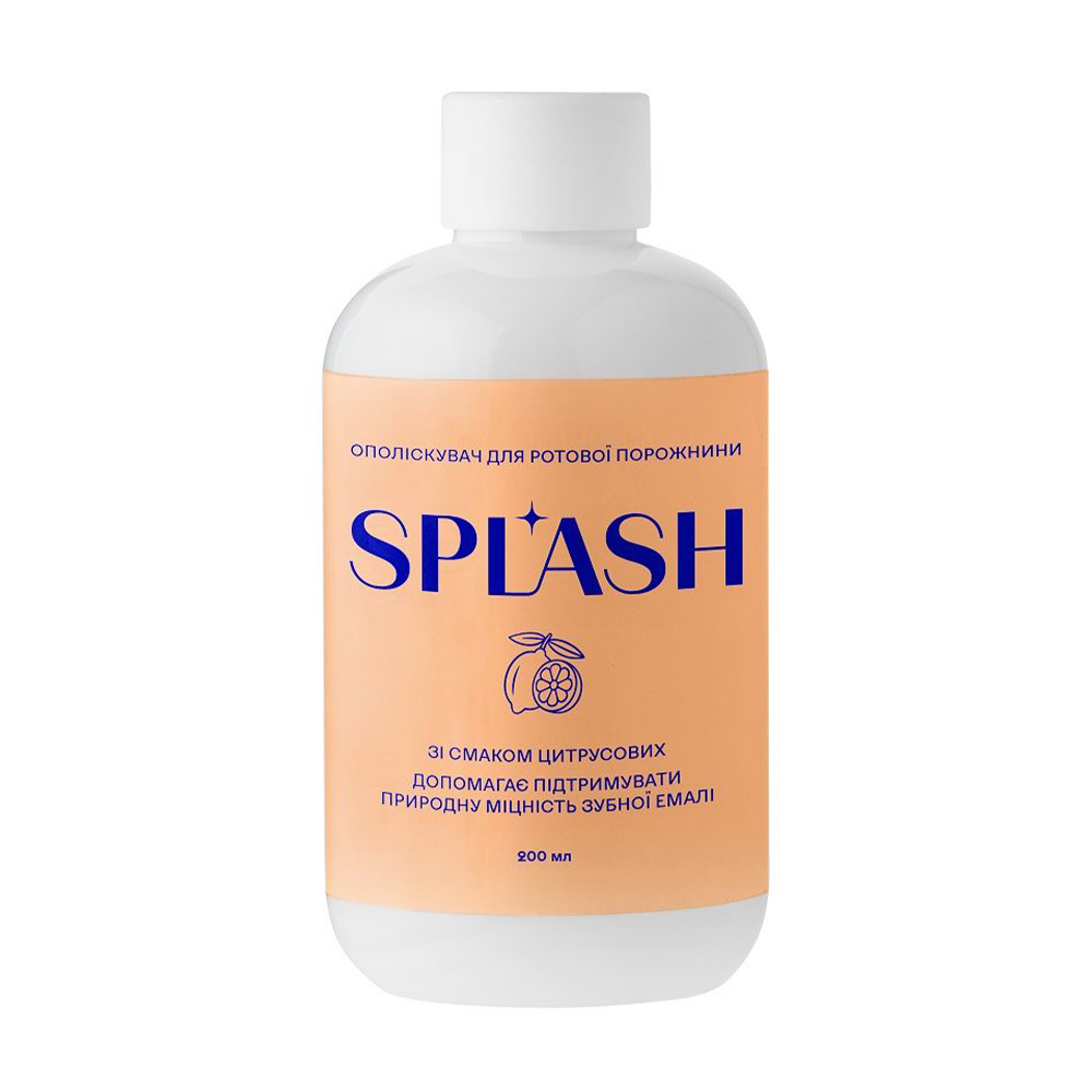 

Ополіскувач для ротової порожнини Splash зі смаком цитрусових, 200 мл